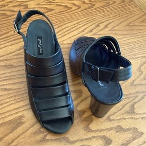 Paul Green Obermaterial Echt Leder Peep Toe Heels, Women’s Sz 8